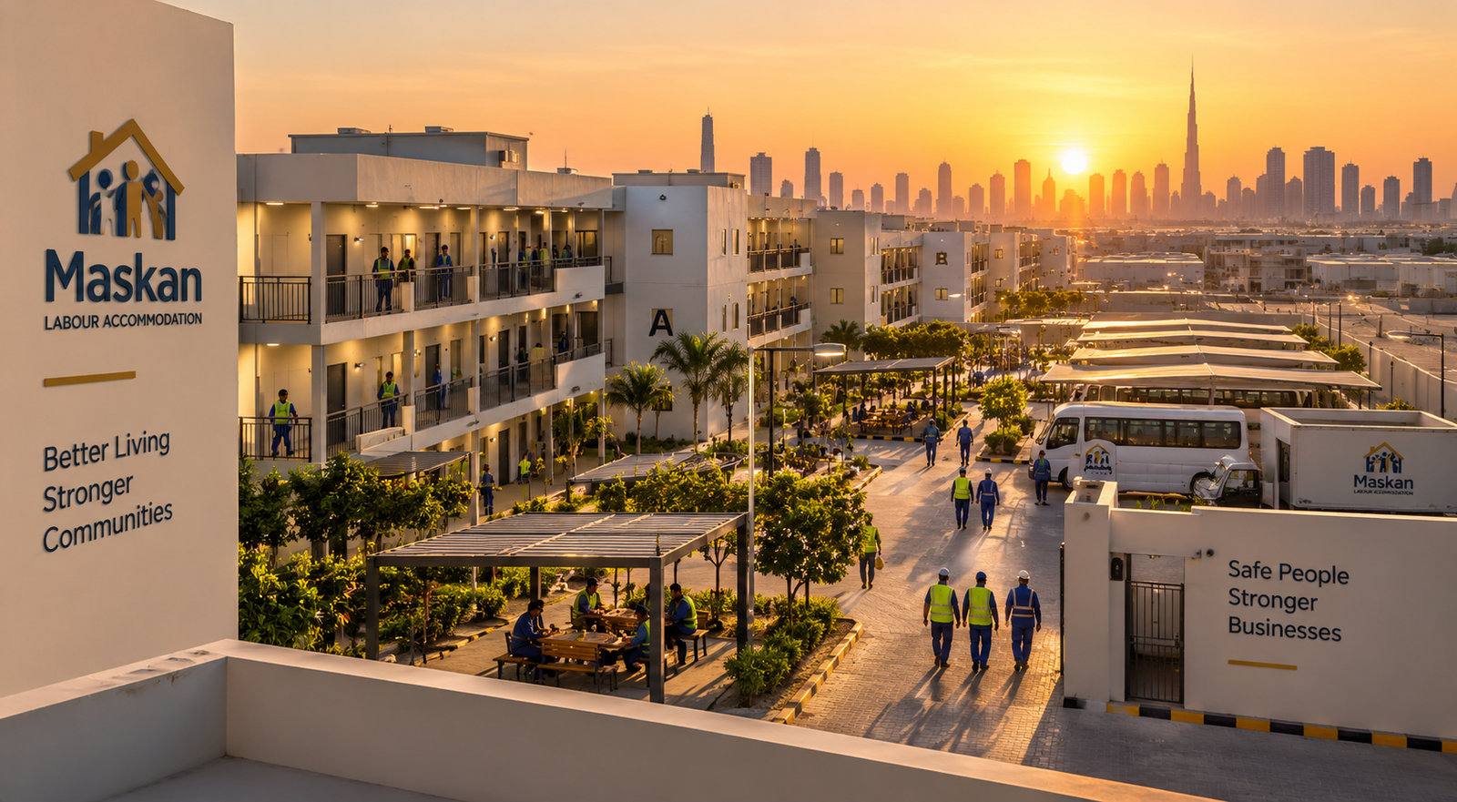 Golden Sunset at Maskan Accommodation